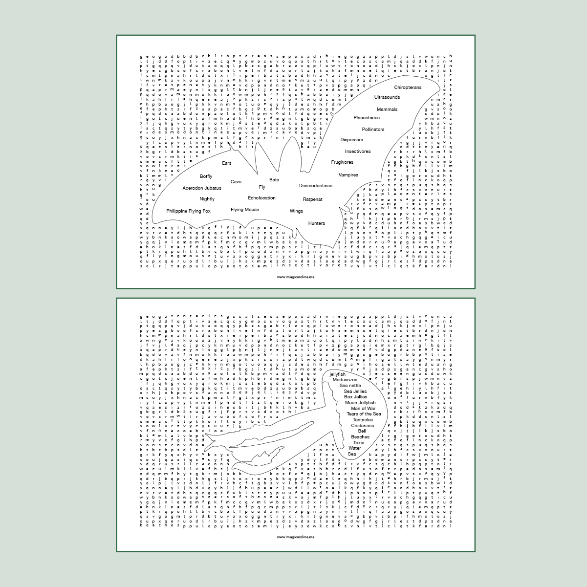 Word Search: Animals – 50 Printable Pages + Answer Key - Image 6